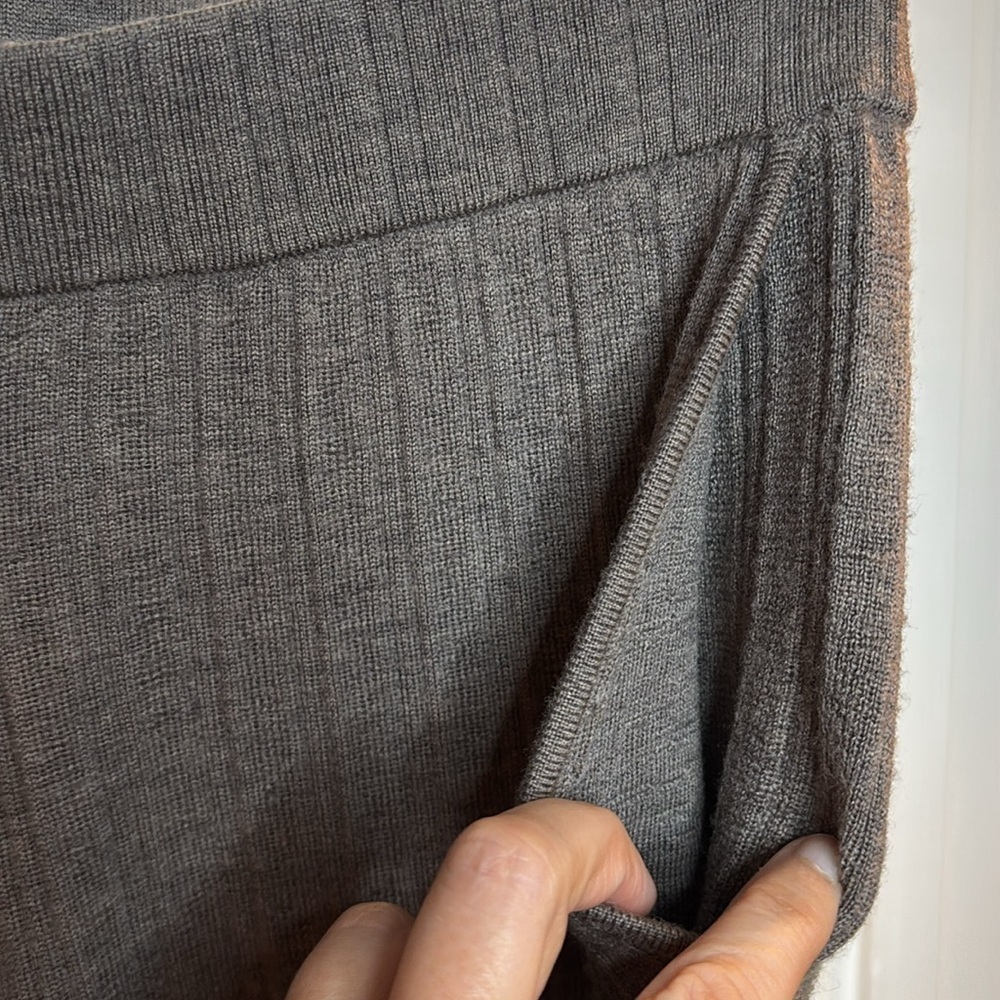 EUC CLAUDIE PIERLOT Women's Muted Brown Knit Set top size L pants size M - Picture 8 of 14